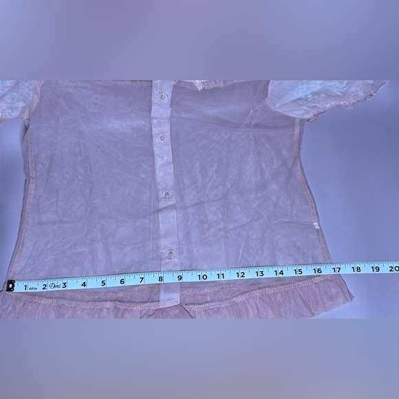 Pink Ruffled Mesh Top - Picture 4 of 6